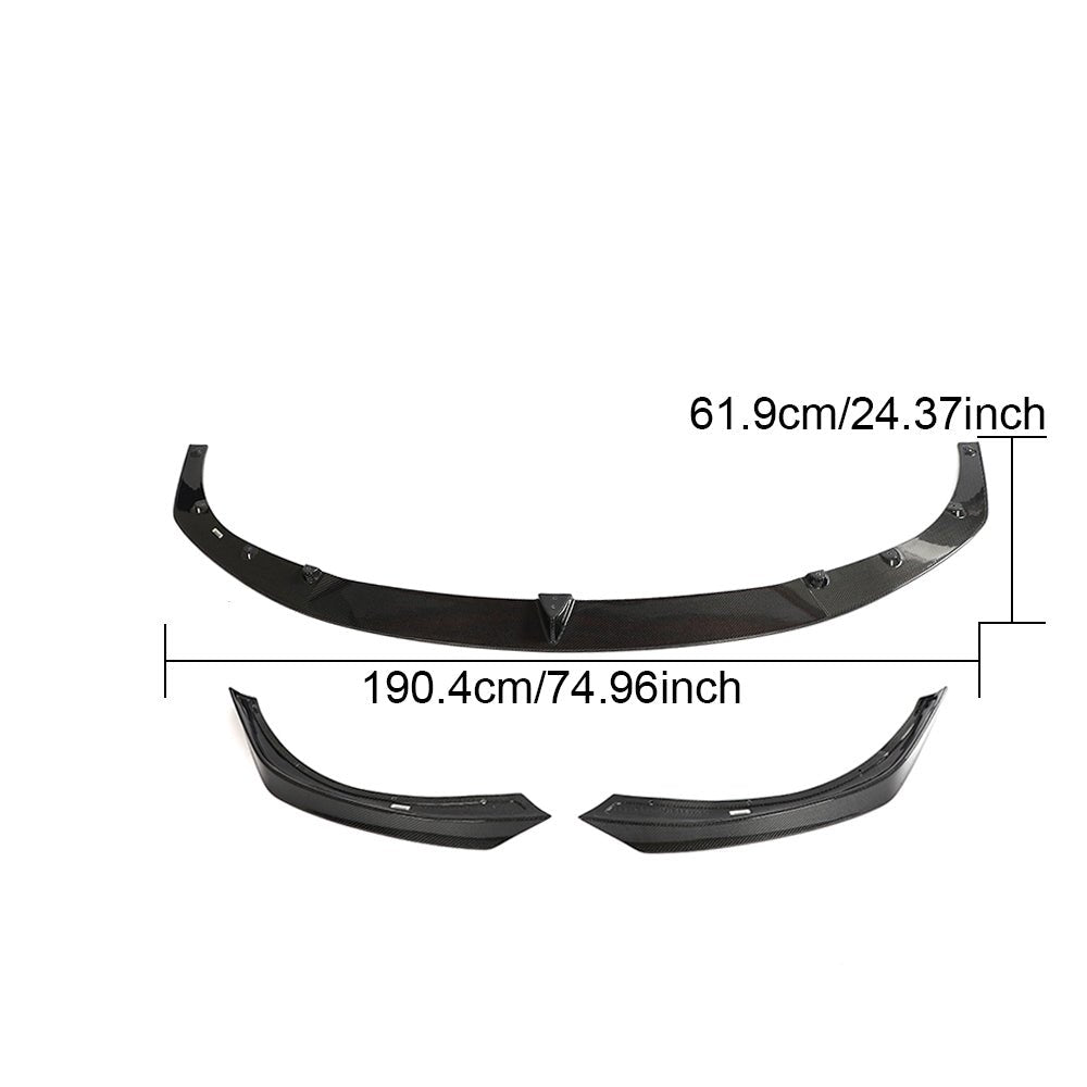 DynaCarbon™️ Carbon Front Bumper Lip for Tesla Model S Plaid 2021-2023