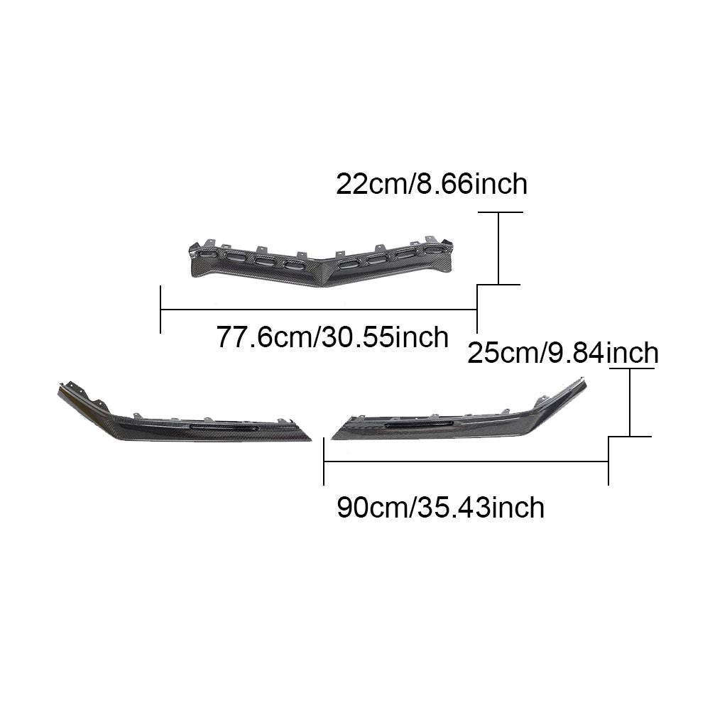DynaCarbon™️ Carbon Front Splitter Lip for Chevrolet Corvette C8 Z06 2023-2024