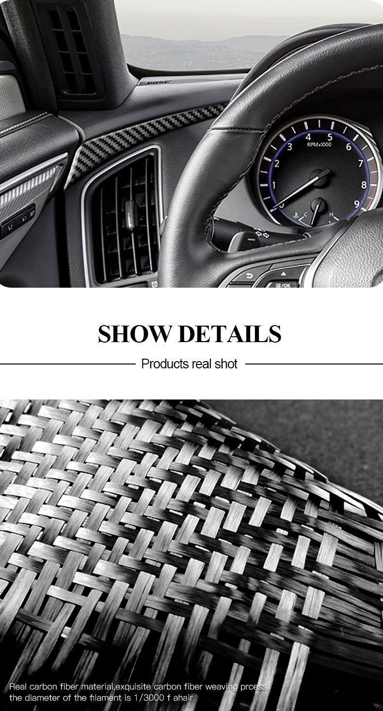 DynaCarbon™ Dashboard Left Side Trim for Infiniti Q50/Q60 2013-2022