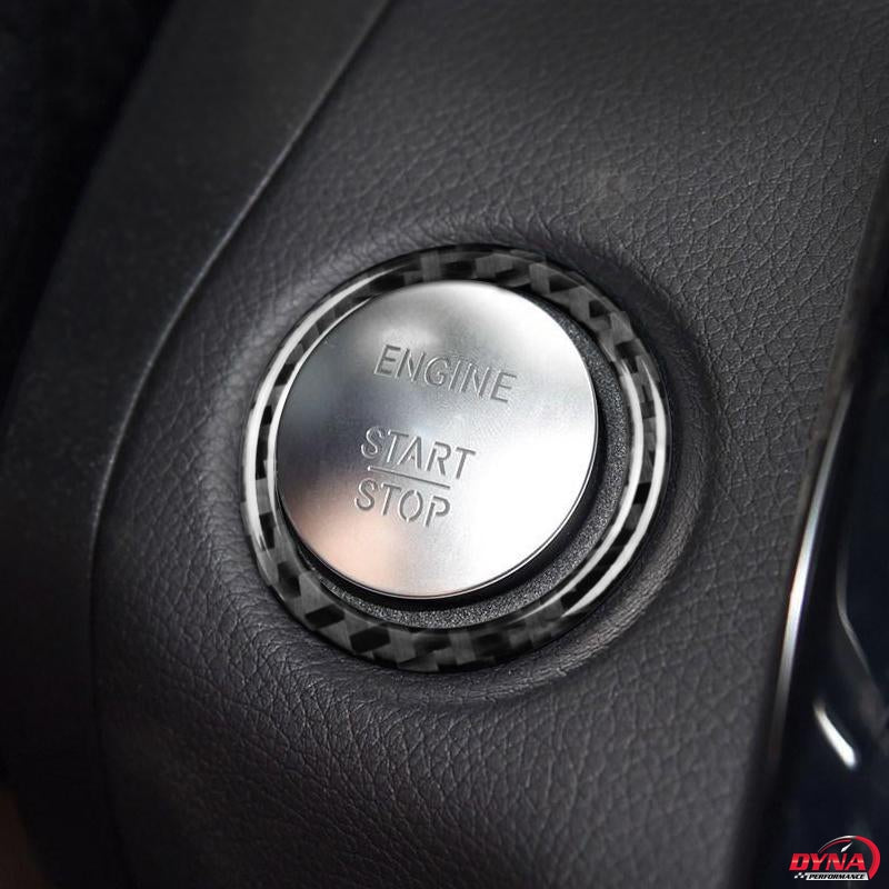 DynaCarbon™️ Carbon Fiber Start/Stop Ring Trim Overlay for Mercedes Benz