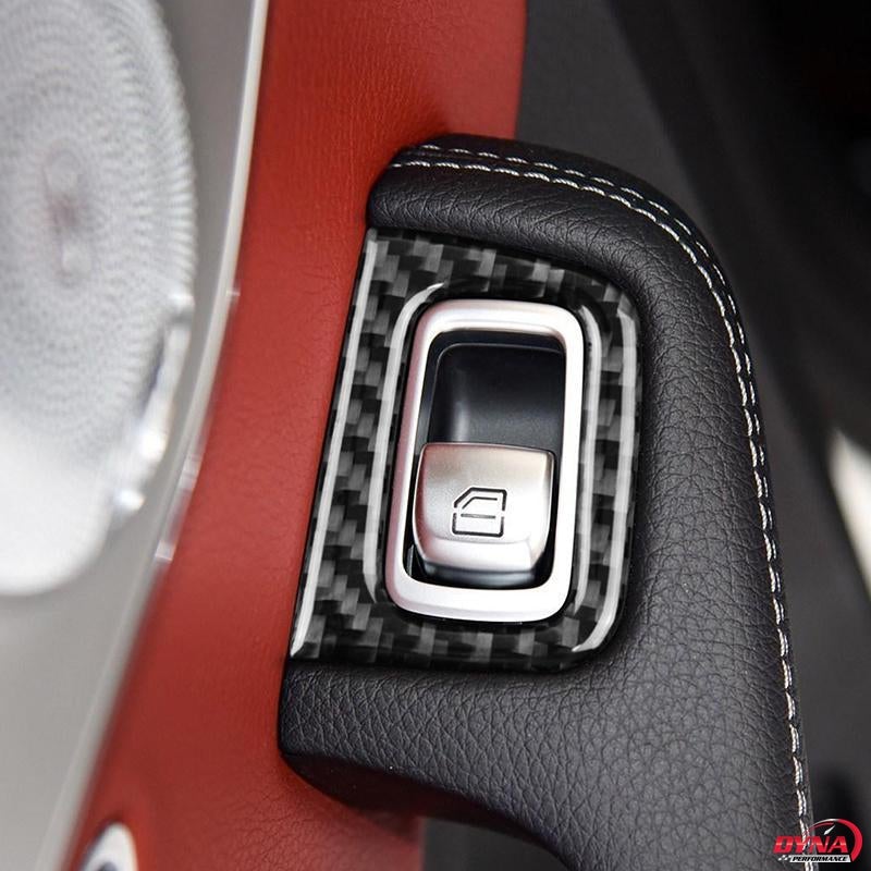 DynaCarbon™️ Full set Carbon Fiber LHD Window Trim Overlay for Mercedes Benz W205 C Class GLC Class