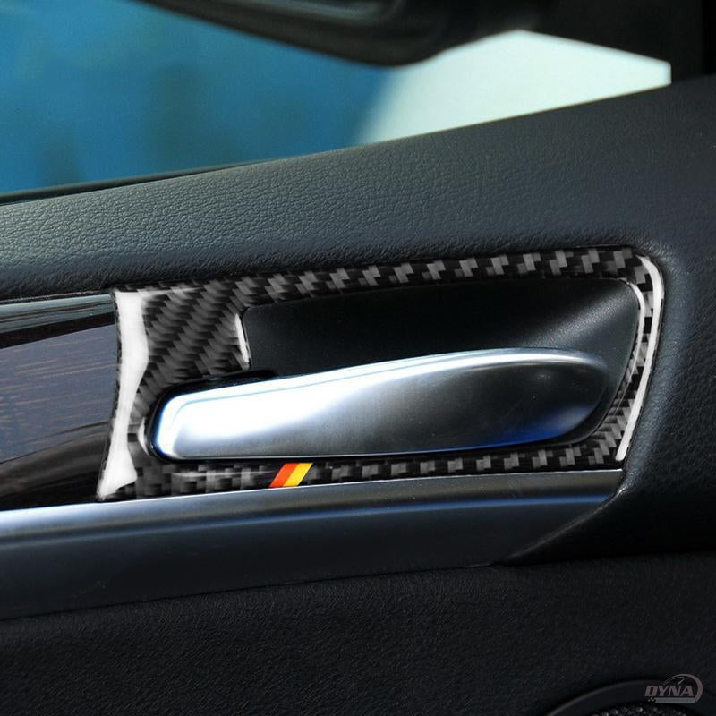 DynaCarbon™️ 4 PCS Full Set Carbon Fiber Door Handle Trim Overlay for BMW E70 X5 E71 X6