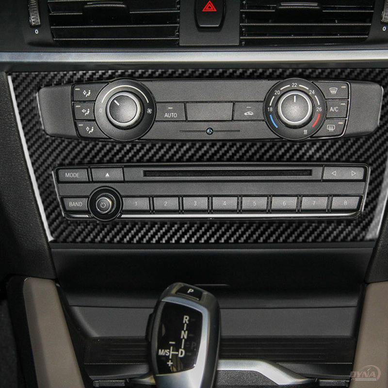 DynaCarbon™️ Carbon Fiber AC CD Control Panel Trim Overlay for BMW X3 F25 X4 F26