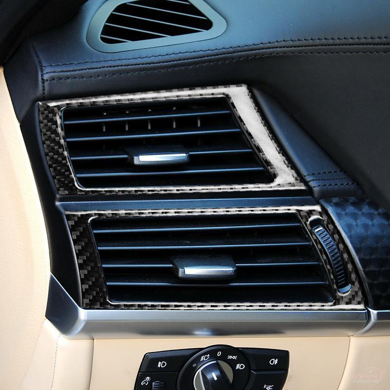 DynaCarbon™️ Carbon Fiber Side Air Conditioning Outlet Frame Trim Overlay for BMW E70 X5 E71 X6