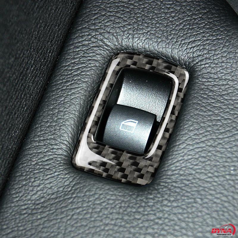 DynaCarbon™️ Carbon Fiber Full Set Window Control Frame Trim Overlay LHD for BMW E70 X5 E71 X6