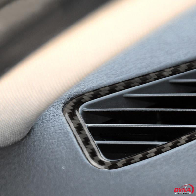DynaCarbon™️ Carbon Fiber 2PCS Air Conditioning Vent Outlet Frame Trim Overlay for BMW X3 F25 X4 F26