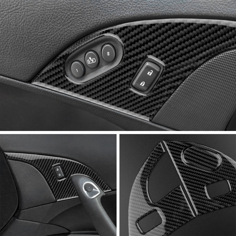 DynaCarbon™ Carbon Fiber Door Lock Trims for Corvette C6 2005-2007