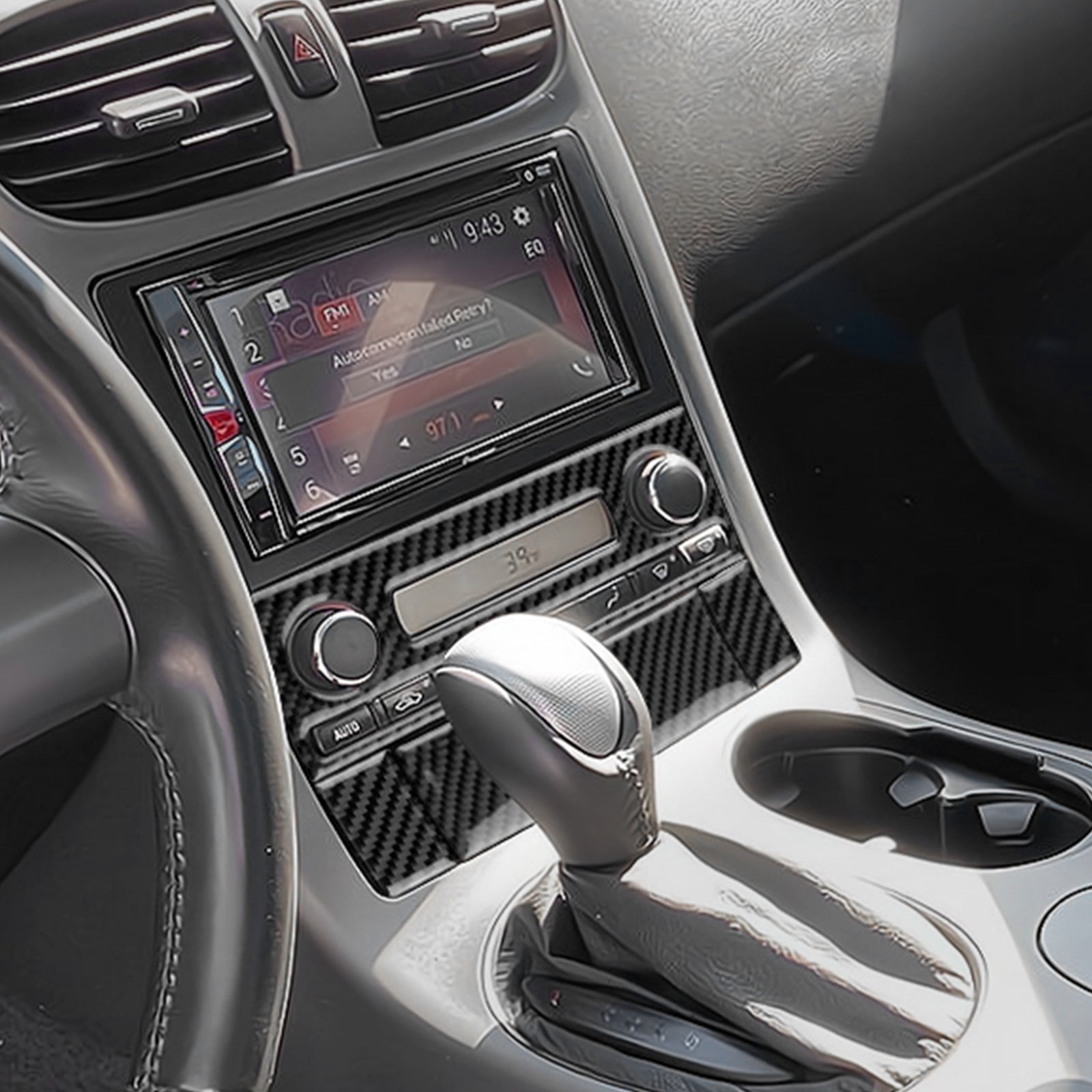 DynaCarbon™ Carbon Fiber Air Conditioning Control Panel Trim for Corvette C6 2005-2007