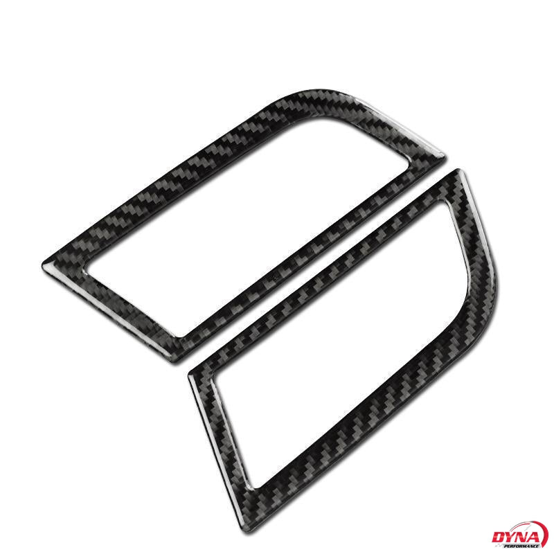 DynaCarbon™️ 2 PCS Carbon Fiber Side AC Outlet Trim Overlay for Ford Mustang 2015-2023