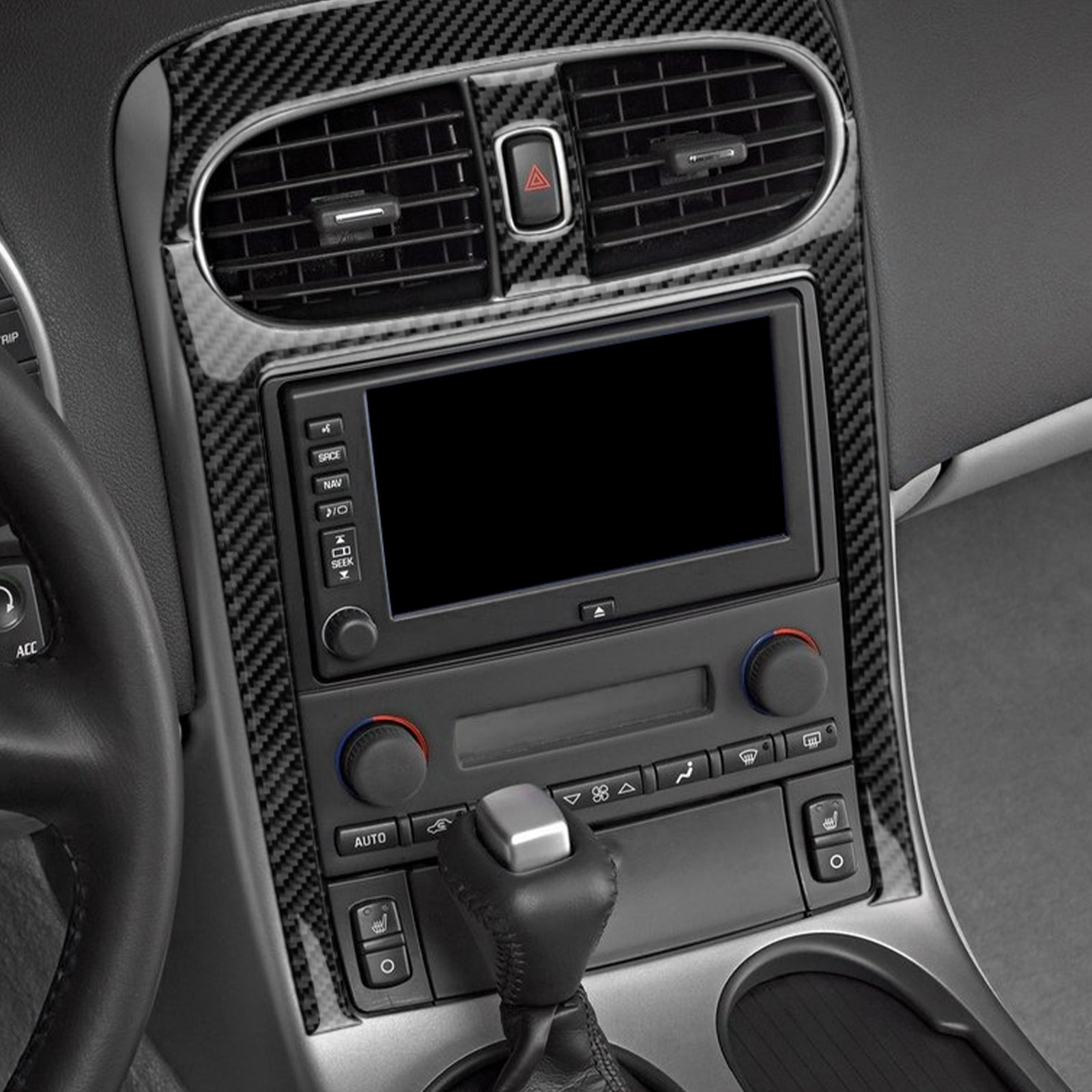 DynaCarbon™ Carbon Fiber Center Air Vent Frame Panel Trim for Corvette C6 2005-2007