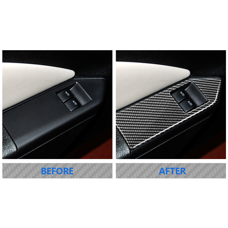DynaCarbon™ 4 PCS Window Control Trim Kit For Ford Mustang 2010-2014