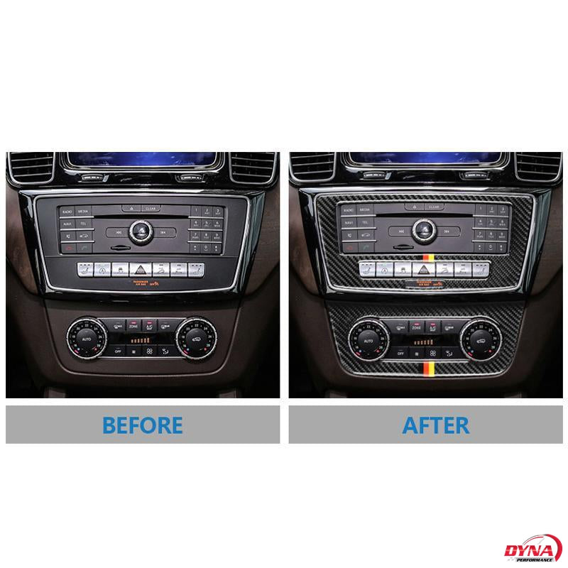 DynaCarbon™️ Carbon Fiber Center Console Panel Trim Overlay for Mercedes Benz GLE 2015-2018