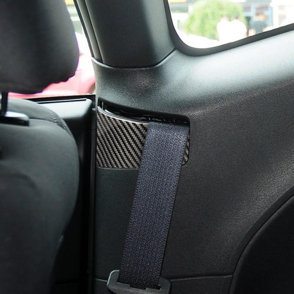 DynaCarbon™️ 3PCS Carbon Fiber Seat Belt Frame Panel Overlay for Dodge Challenger 2015-2023