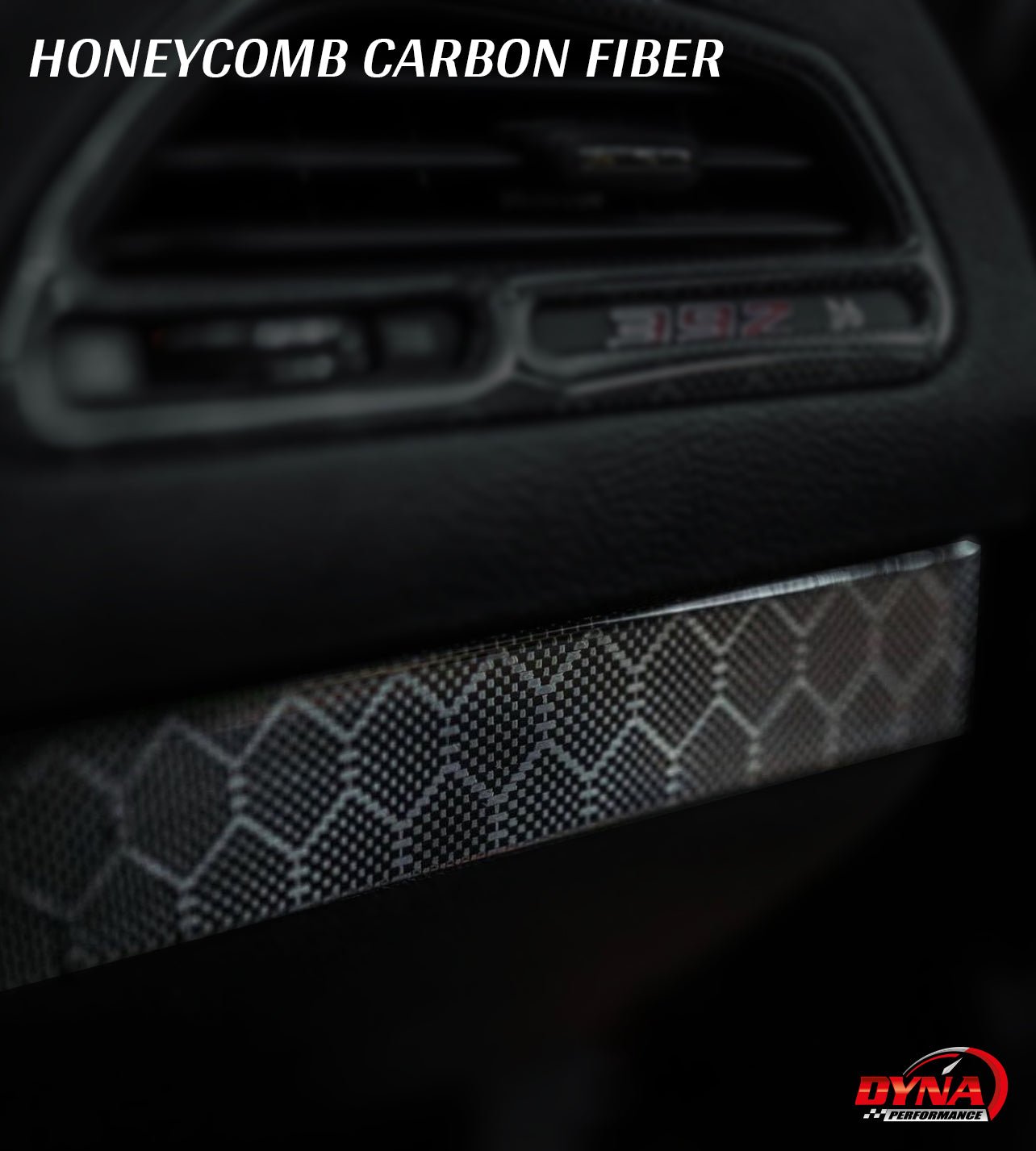 DynaCarbon™️ Carbon Fiber Co-pilot Storage Box Frame Trim for Dodge Charger 2015-2023
