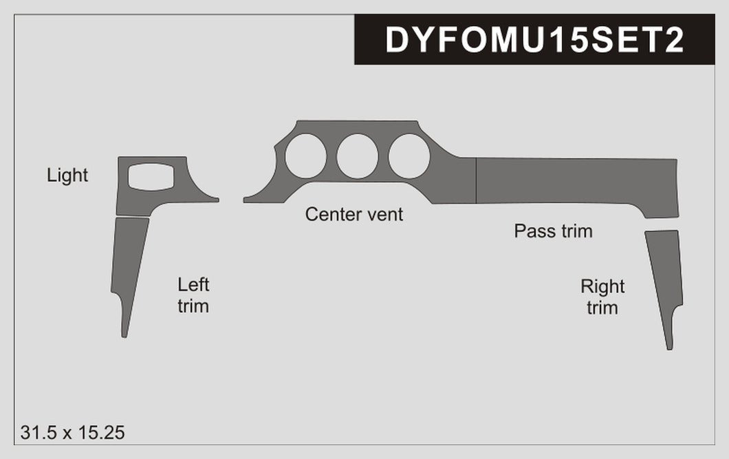 DynaCarbon™️ Full Dashboard Set for Ford Mustang 2015-2023