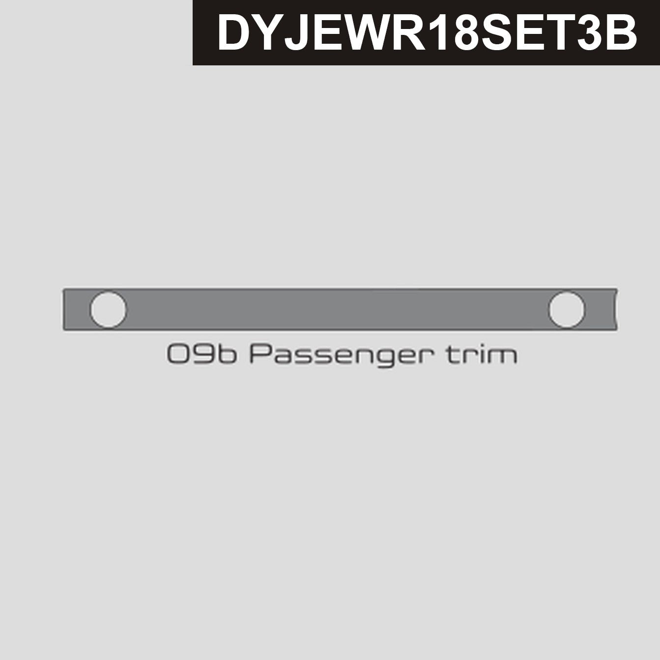 DynaCarbon™️ Carbon Fiber Passenger Trim Plain for Jeep Wrangler 2018-2025