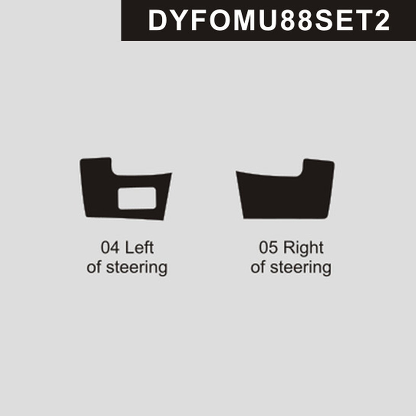 DynaCarbon™ Left and Right of Steering Wheel Trim for Ford Mustang 1988-1993