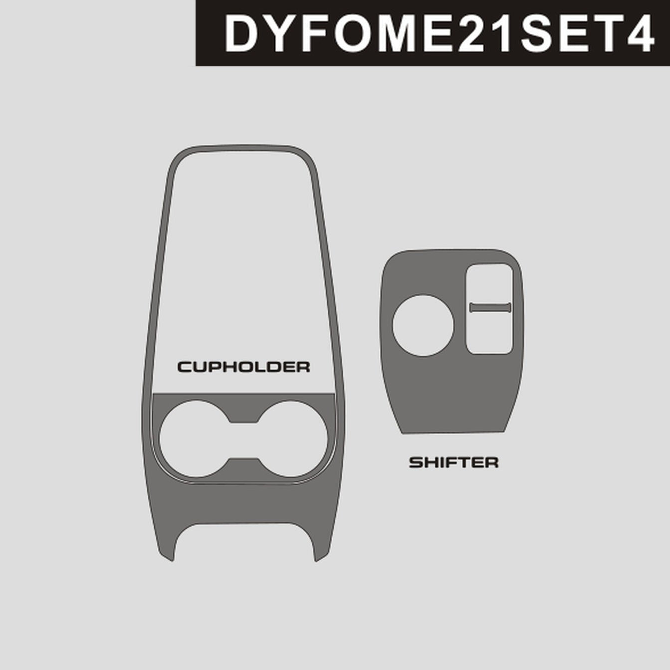 DynaCarbon™️ Carbon Fiber Shifter and Cupholder For Ford Mustang Mach E 2021-2026