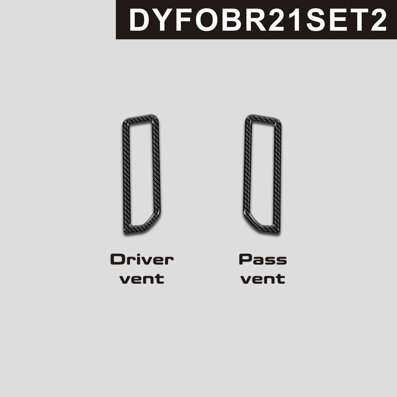 DynaCarbon™️ Carbon Fiber Driver and Passenger Upper vents for Ford Bronco 2021-2024