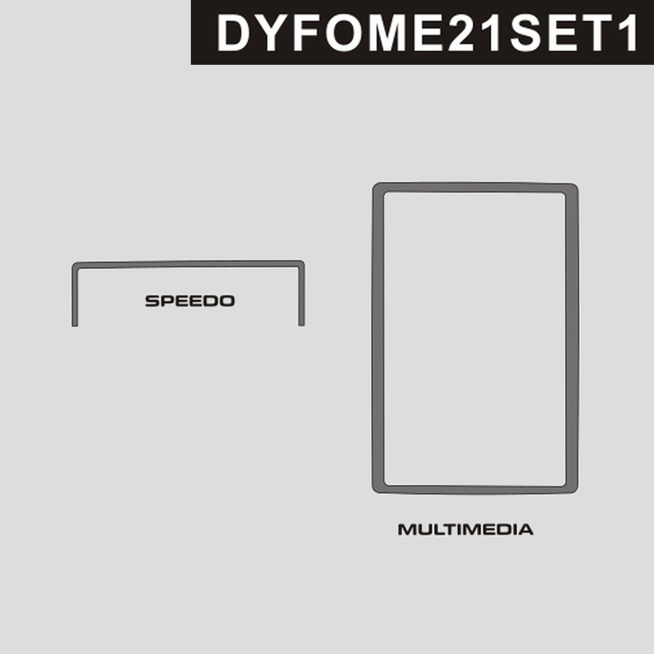 DynaCarbon™️ Carbon Fiber Speedo Screen and Multimedia Screen For Ford Mustang Mach E 2021-2026