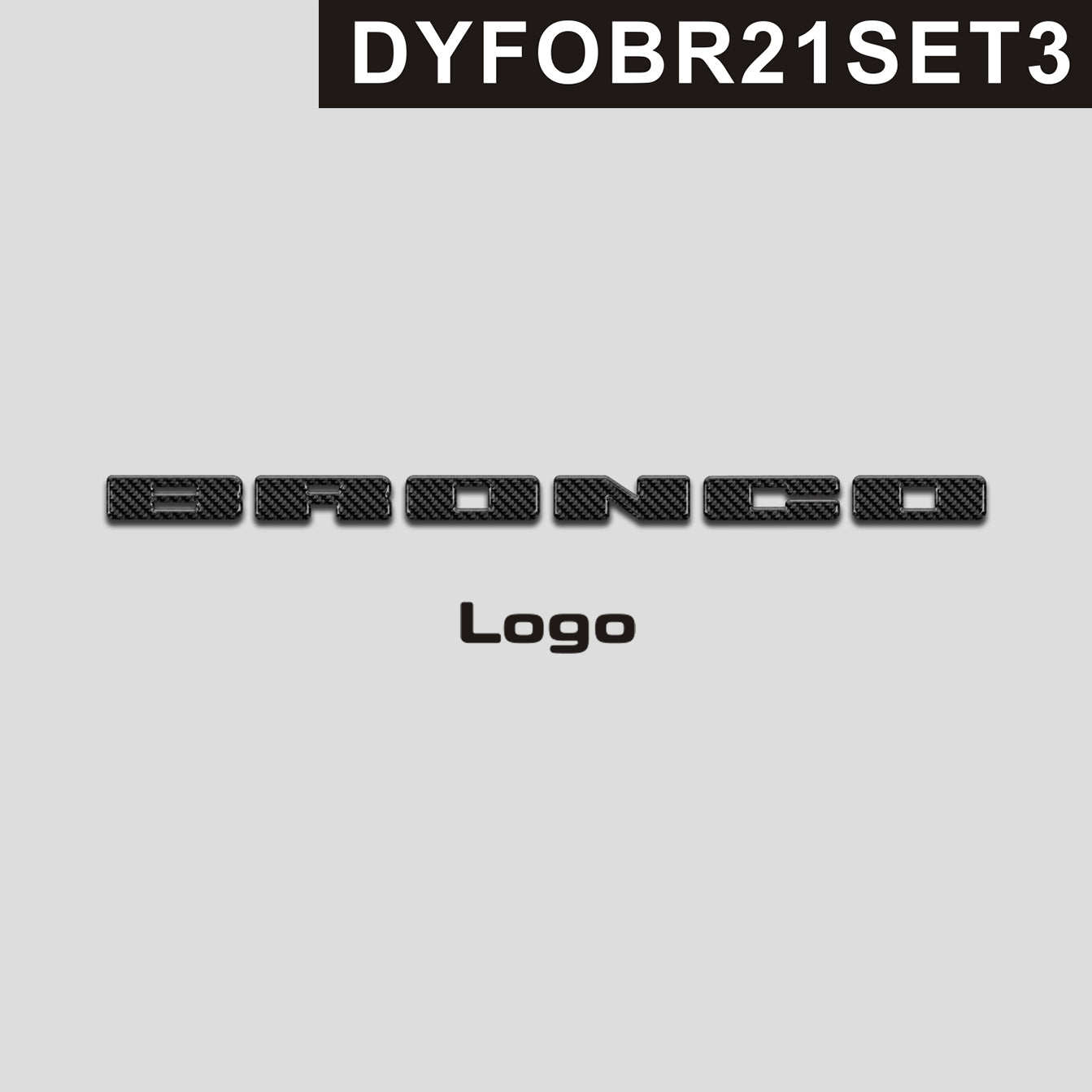 DynaCarbon™️ Carbon Fiber Dash Letters for Ford Bronco 2021-2024