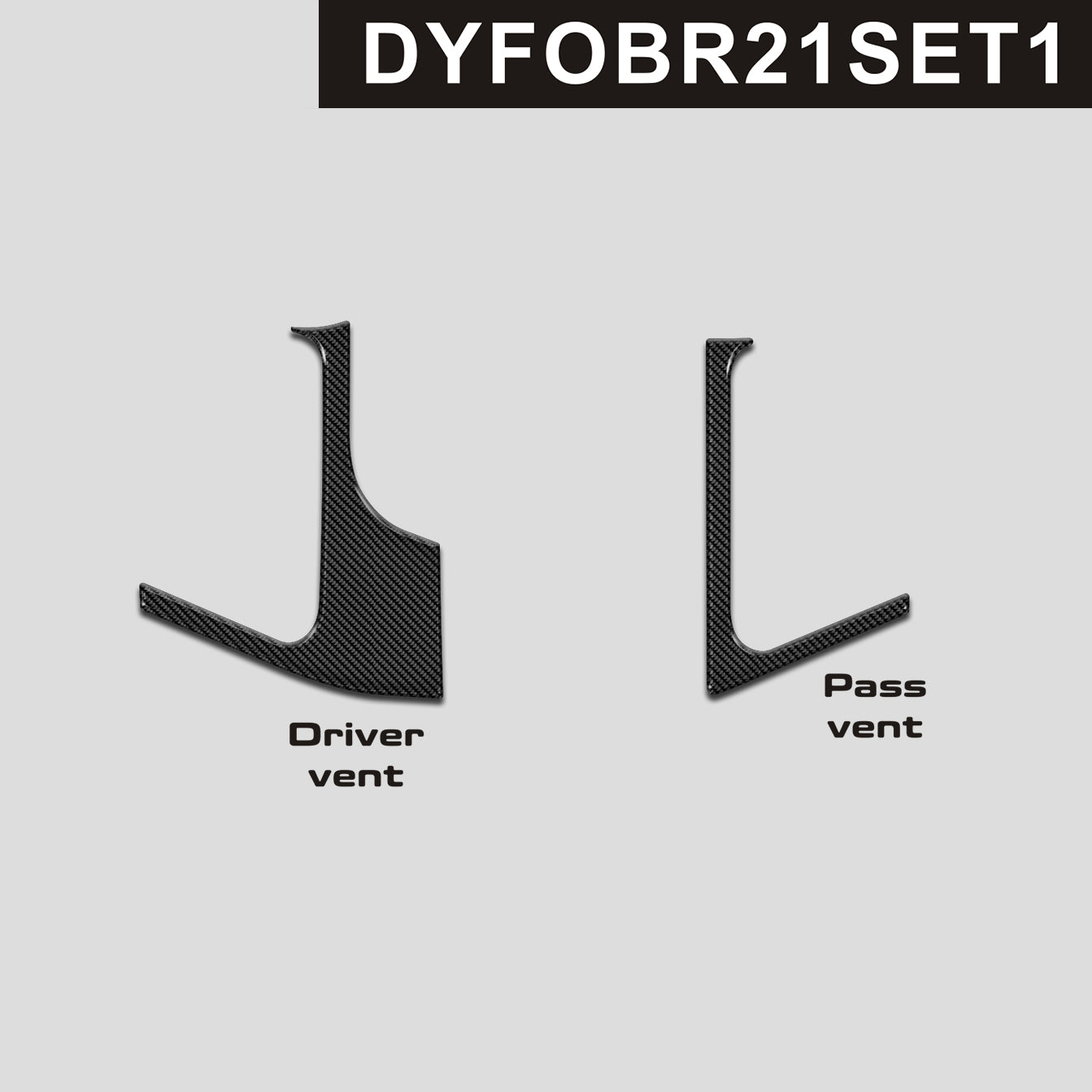 DynaCarbon™️ Carbon Fiber Driver and Passenger Vents for Ford Bronco 2021-2024