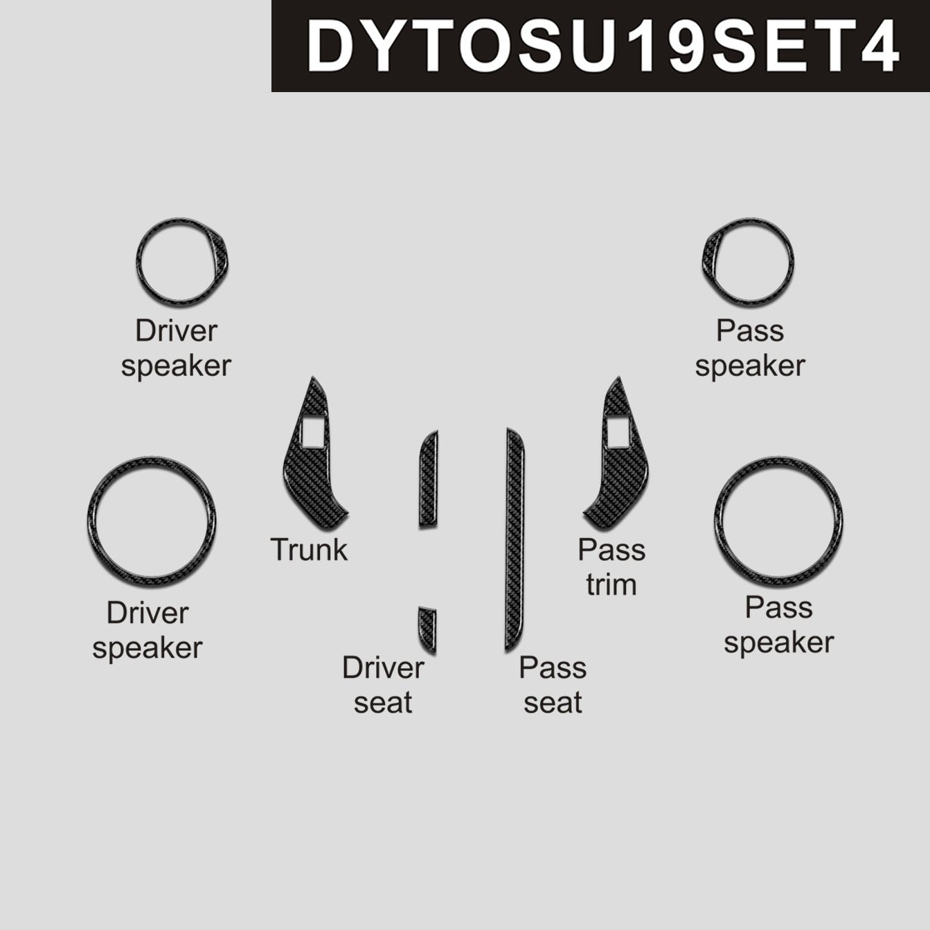 DynaCarbon™️ Carbon Fiber Doors and Seats Trim Toyota Supra 2019-2022