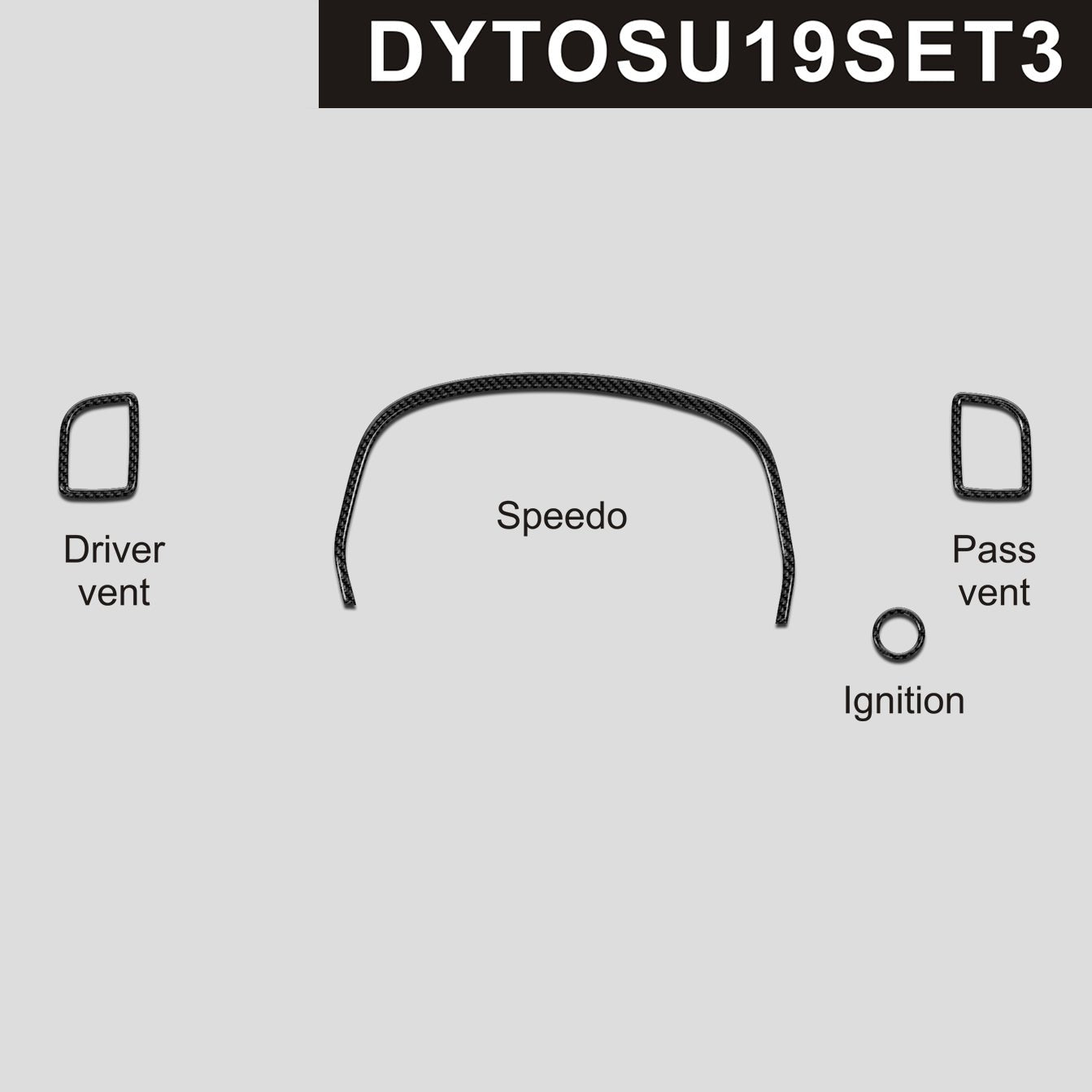 DynaCarbon™️ Carbon Fiber Speedo, Vents and Ignition Trim Toyota Supra 2019-2023