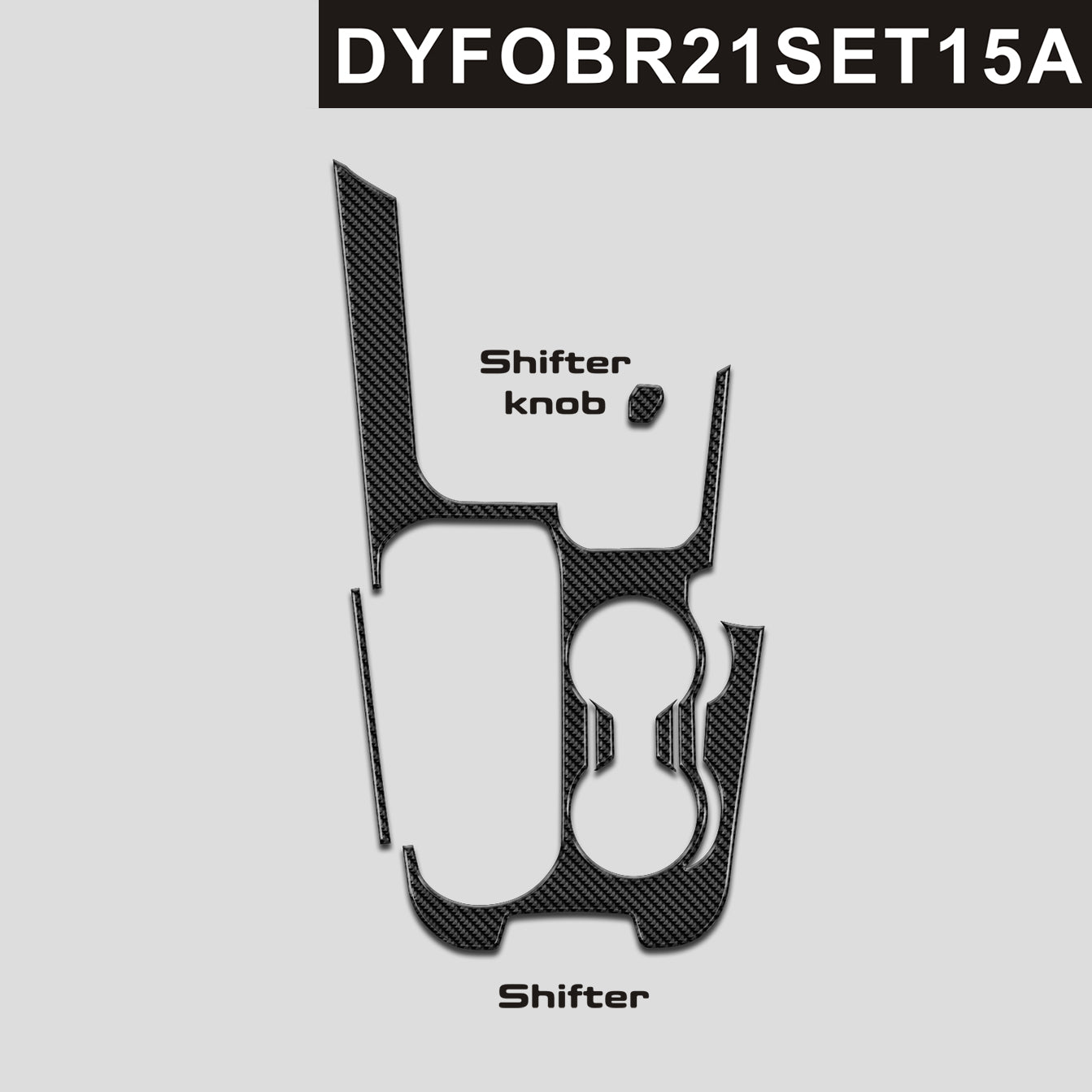 DynaCarbon™️ Carbon Fiber Shifter Console for Ford Bronco 2021-2024