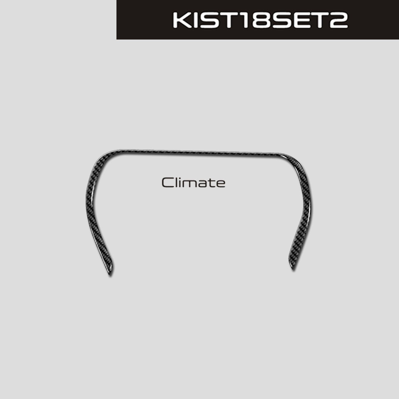 DynaCarbon™️ Carbon Fiber Climate Surround For Kia Stinger 2018-2022