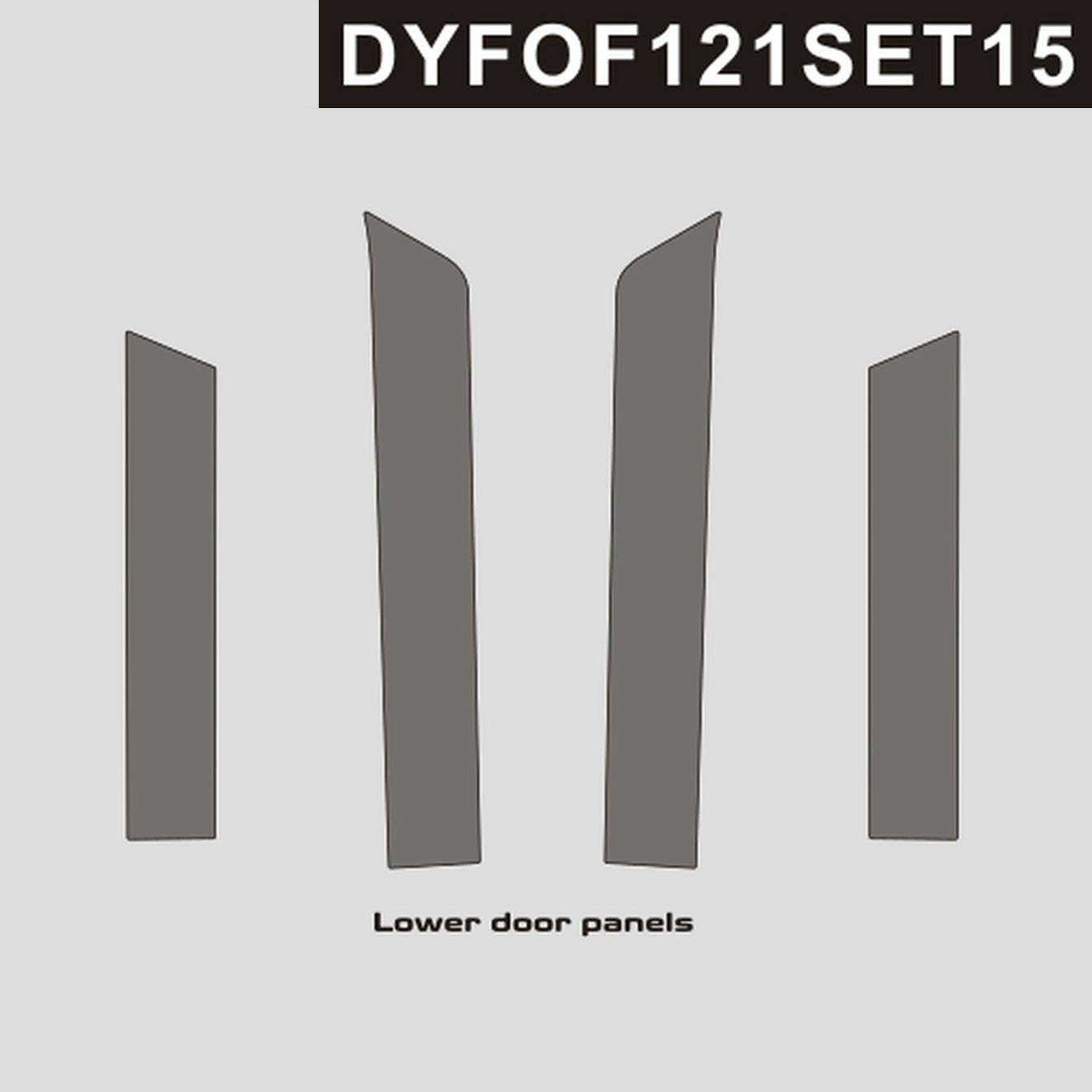 DynaCarbon™️ Carbon Door Panels Trims for Supercrew Models for Ford F-150 2021-up