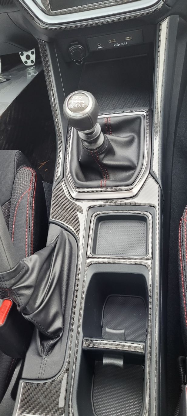 DynaCarbon™️ Carbon Handbrake and Cupholder for Subaru WRX 2022-2024