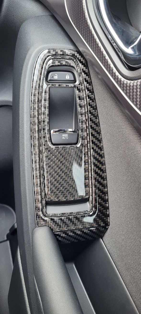 DynaCarbon™️ Carbon Door Window Controls Trims for Subaru WRX 2022-2024