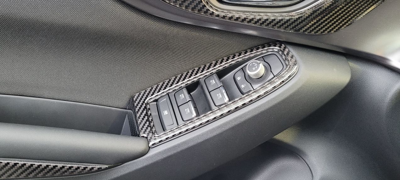 DynaCarbon™️ Carbon Door Window Controls Trims for Subaru WRX 2022-2024