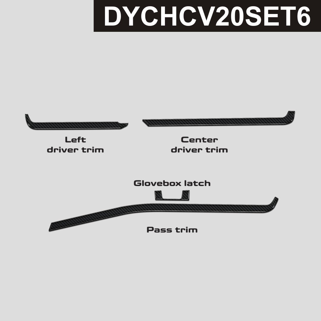 DynaCarbon™️ Carbon Dash Trim Stripes for Chevrolet Corvette 2020-2025