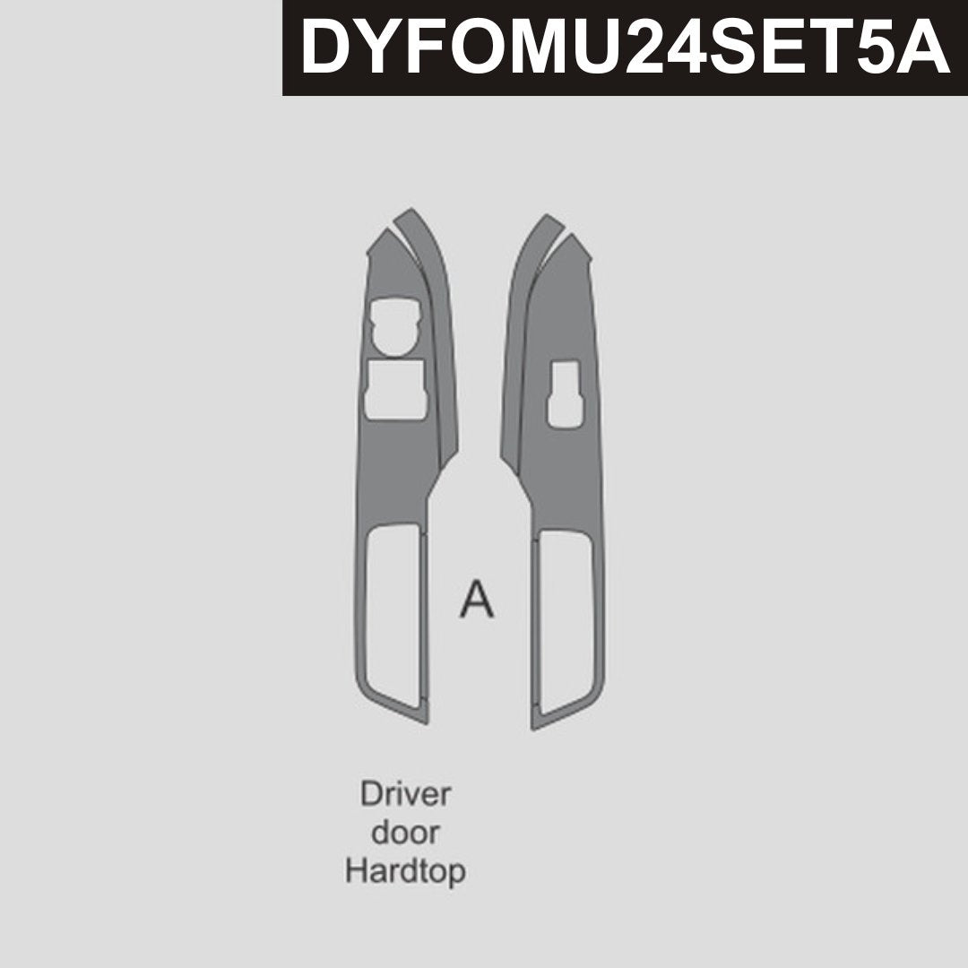 DynaCarbon™ Carbon LHD Window Control Panel Trim Overlay for Ford Mustang 2024-2026