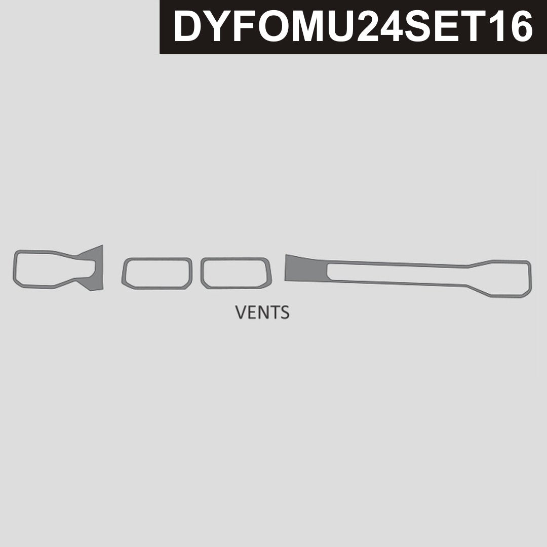 DynaCarbon™ Carbon Dash Vents trim kit for Ford Mustang 2024-2026