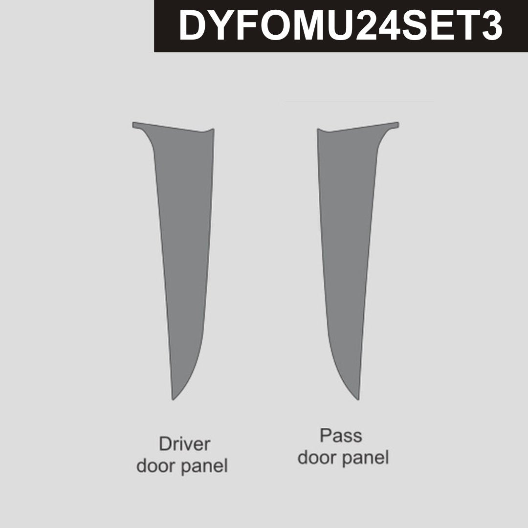 DynaCarbon™ Carbon Door Panel trim kit for Ford Mustang 2024-2026
