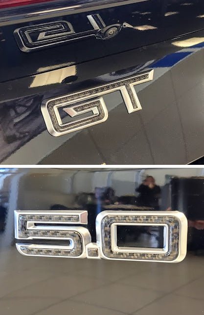DynaCarbon™ Carbon Exterior Logo Performance Package kit for Ford Mustang 2024-2026