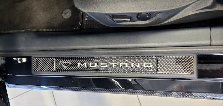 DynaCarbon™ Carbon Door Sills kit for Ford Mustang 2024-2026