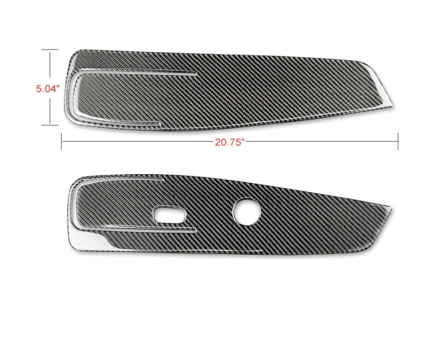 DynaCarbon™️ 2pcs Carbon Fiber Seat Side Panel Cover for Dodge Challenger 2015-2023