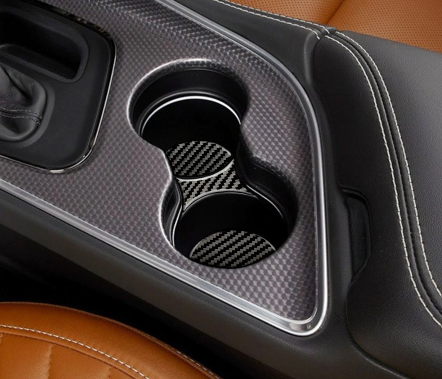 DynaCarbon™️ 4 PCS Coaster Cover Overlay for Dodge Challenger 2015-2023