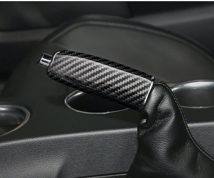 DynaCarbon™️ Real Carbon Fiber Handbrake Full Replacement for Ford Mustang 2015-2023