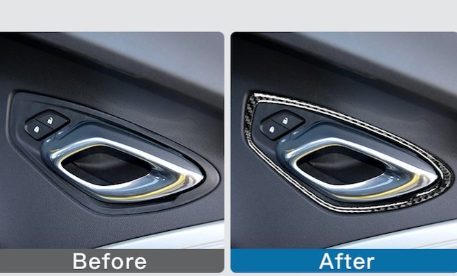 DynaCarbon™️ Carbon Fiber Door Surround Trim Overlay for Chevrolet Camaro 2016-2023