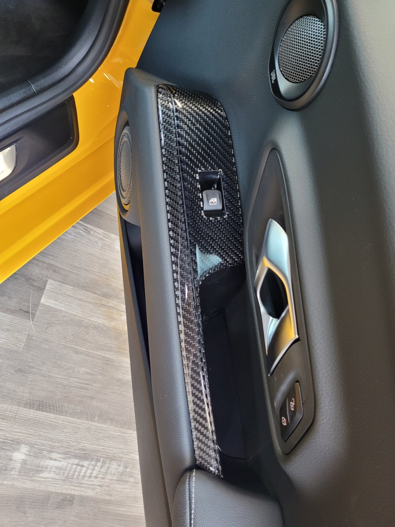 DynaCarbon™️ Carbon Fiber Window Control Trim for Toyota Supra 2019-2023