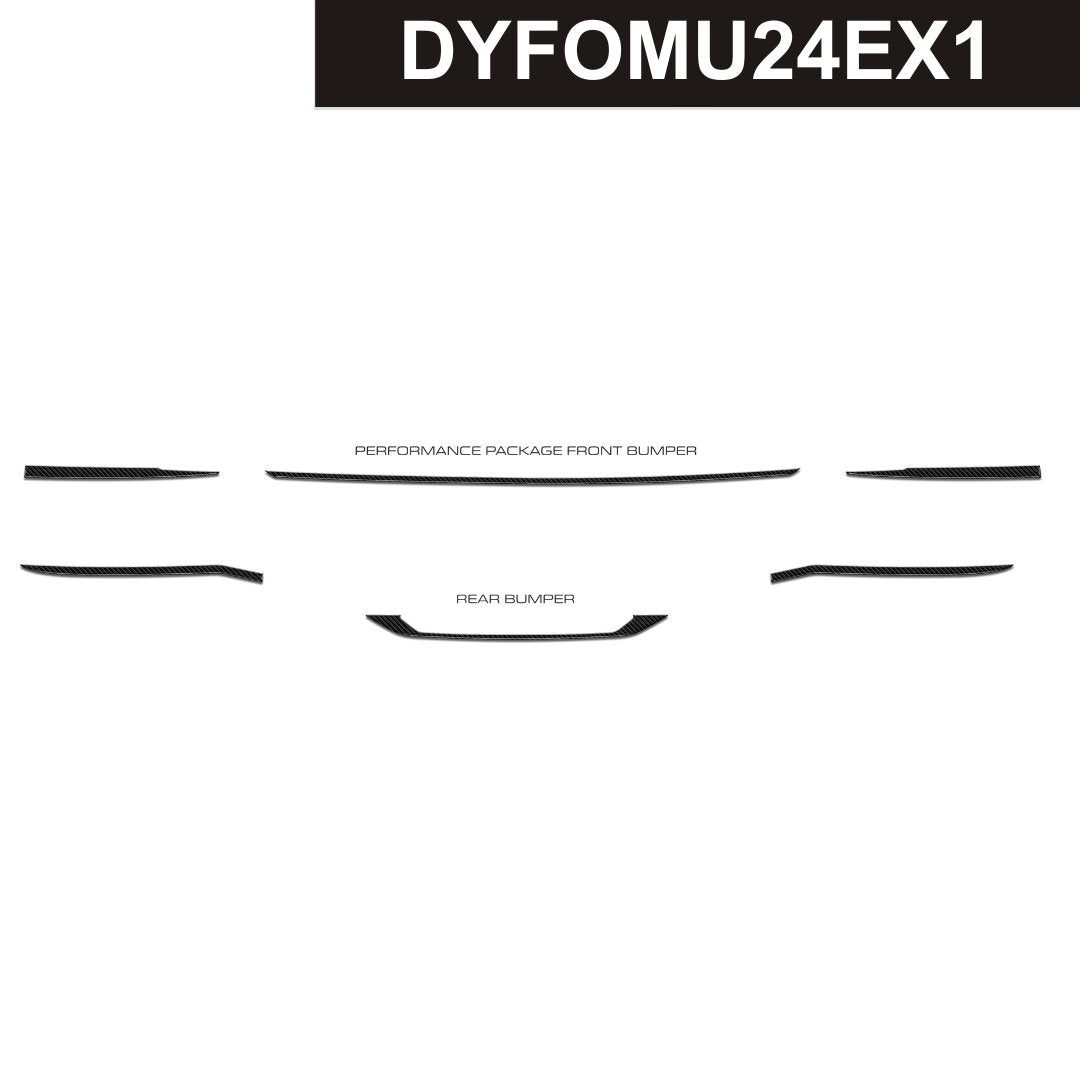 DynaCarbon™ Carbon Edges, Front and Rear Bumpers kit for Ford Mustang Performance 2024-2026