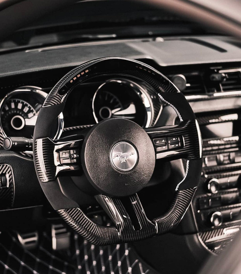 2012 mustang carbon fiber on sale steering wheel