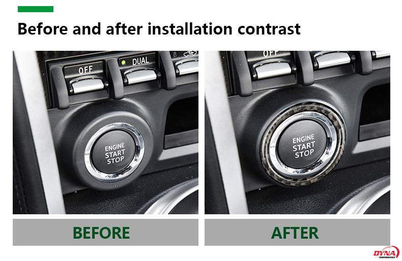 DynaCarbon™️ Carbon Fiber Engine Start/Stop Button Trim Ring for Toyota 86 2013-2016