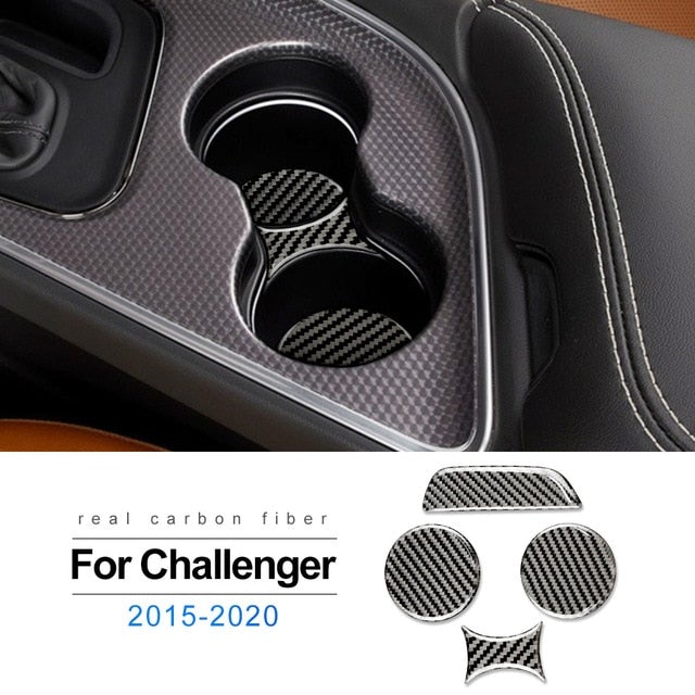 DynaCarbon™️ 4 PCS Coaster Cover Overlay for Dodge Challenger 2015-2023