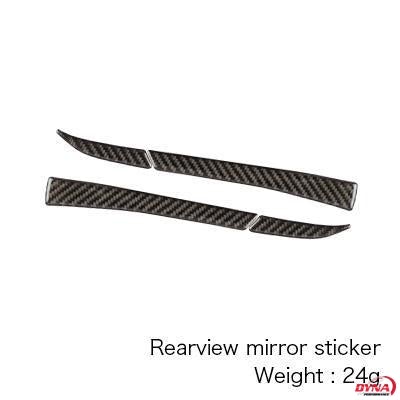 DynaCarbon™️ Carbon Fiber Rearview Mirror Trim Overlay for Ford Mustang 2015-2017